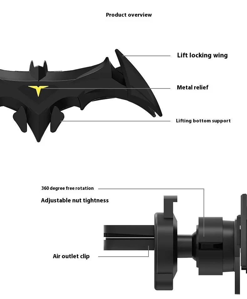 Bat Wings Car Phone Holder