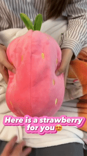 Transformation Strawberry Bunny Plush Toy